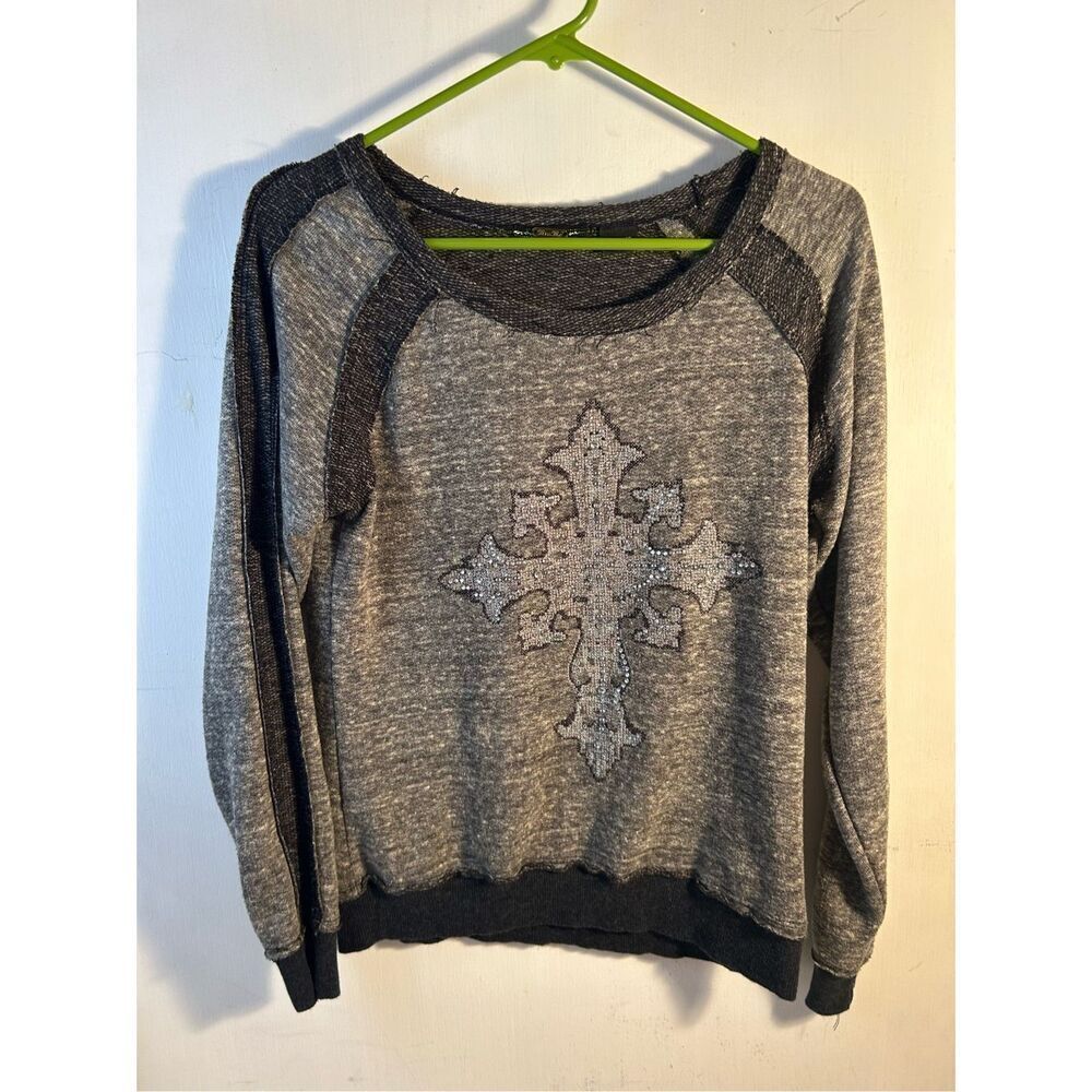 Miss Me too bling‎ cross medium M gray black rn#112568
